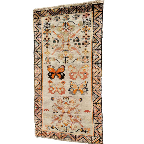 200 x 105 cm Qashqai Persian Tribal Brown Rug - Rugoutlet