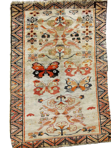 200 x 105 cm Qashqai Persian Tribal Brown Rug - Rugmaster