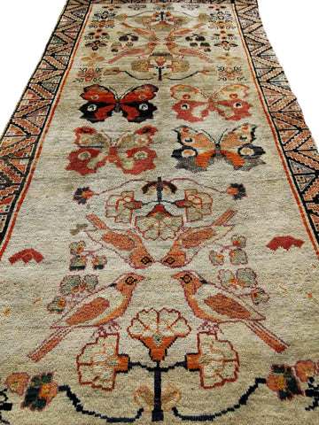 200 x 105 cm Qashqai Persian Tribal Brown Rug - Rugoutlet