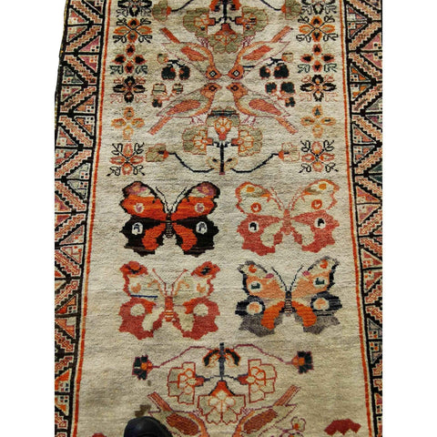 200 x 105 cm Qashqai Persian Tribal Brown Rug - Rugoutlet