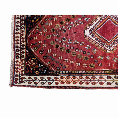 200 x 105 cm Qashqai Tribal Red Rug - Rugmaster