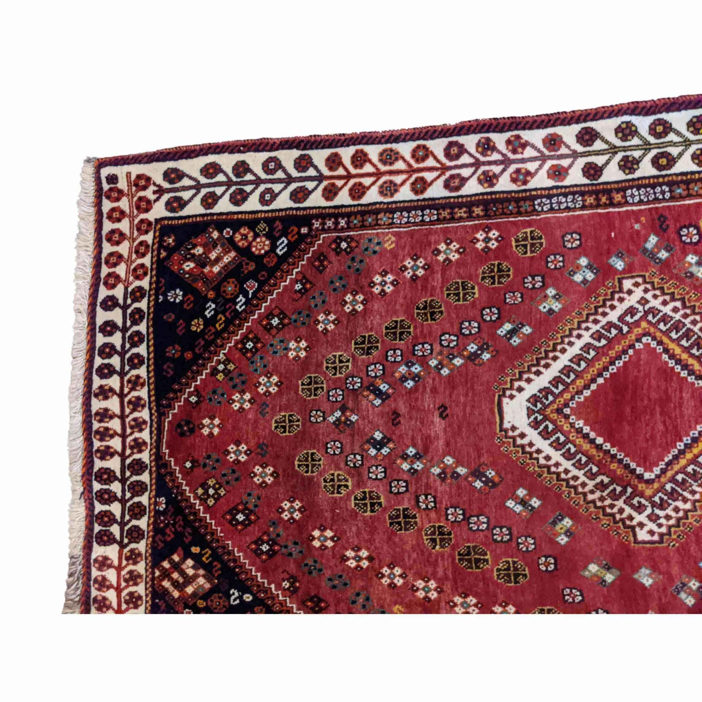200 x 105 cm Qashqai Tribal Red Rug - Rugmaster