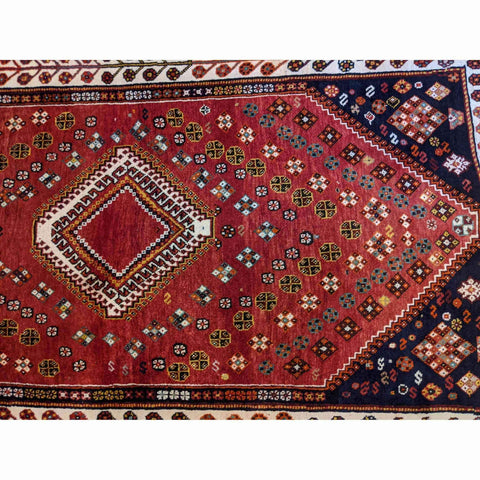 200 x 105 cm Qashqai Tribal Red Rug - Rugmaster