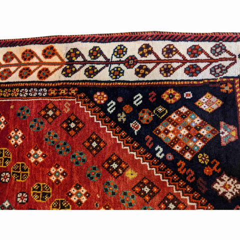 200 x 105 cm Qashqai Tribal Red Rug - Rugmaster