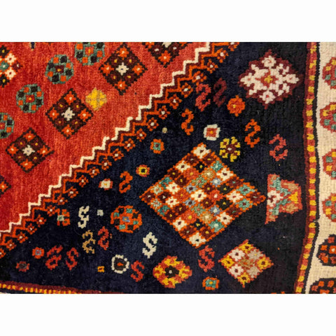200 x 105 cm Qashqai Tribal Red Rug - Rugmaster