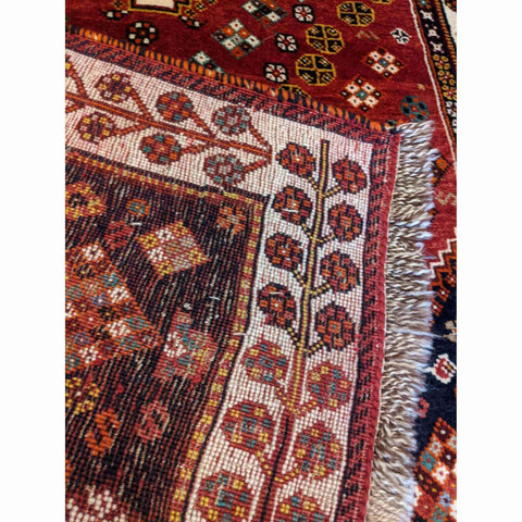 200 x 105 cm Qashqai Tribal Red Rug - Rugmaster