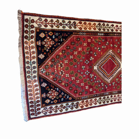 200 x 105 cm Qashqai Tribal Red Rug - Rugmaster