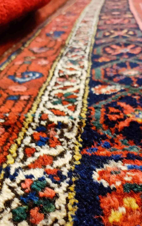200 x 110 cm Persian hamadan Traditional Orange Rug - Rugoutlet