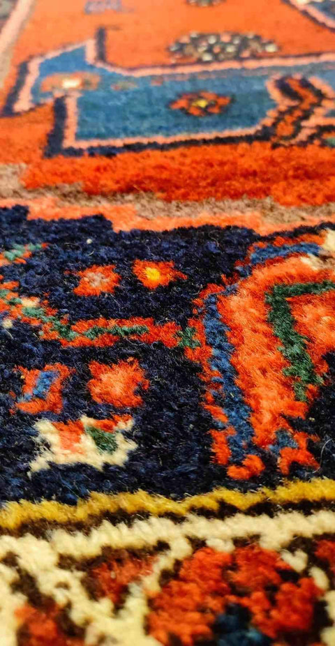 200 x 110 cm Persian hamadan Traditional Orange Rug - Rugoutlet