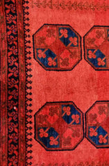 200 x 115 cm Afghan Red Traditional Red Rug - Rugoutlet