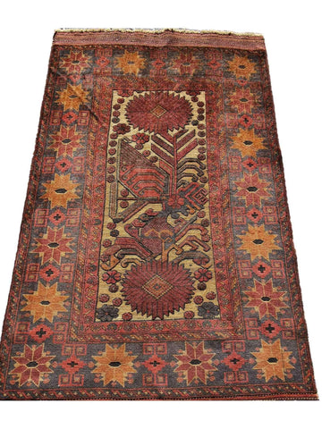 200 x 122 cm Mushwani Tribal Brown Rug - Rugoutlet