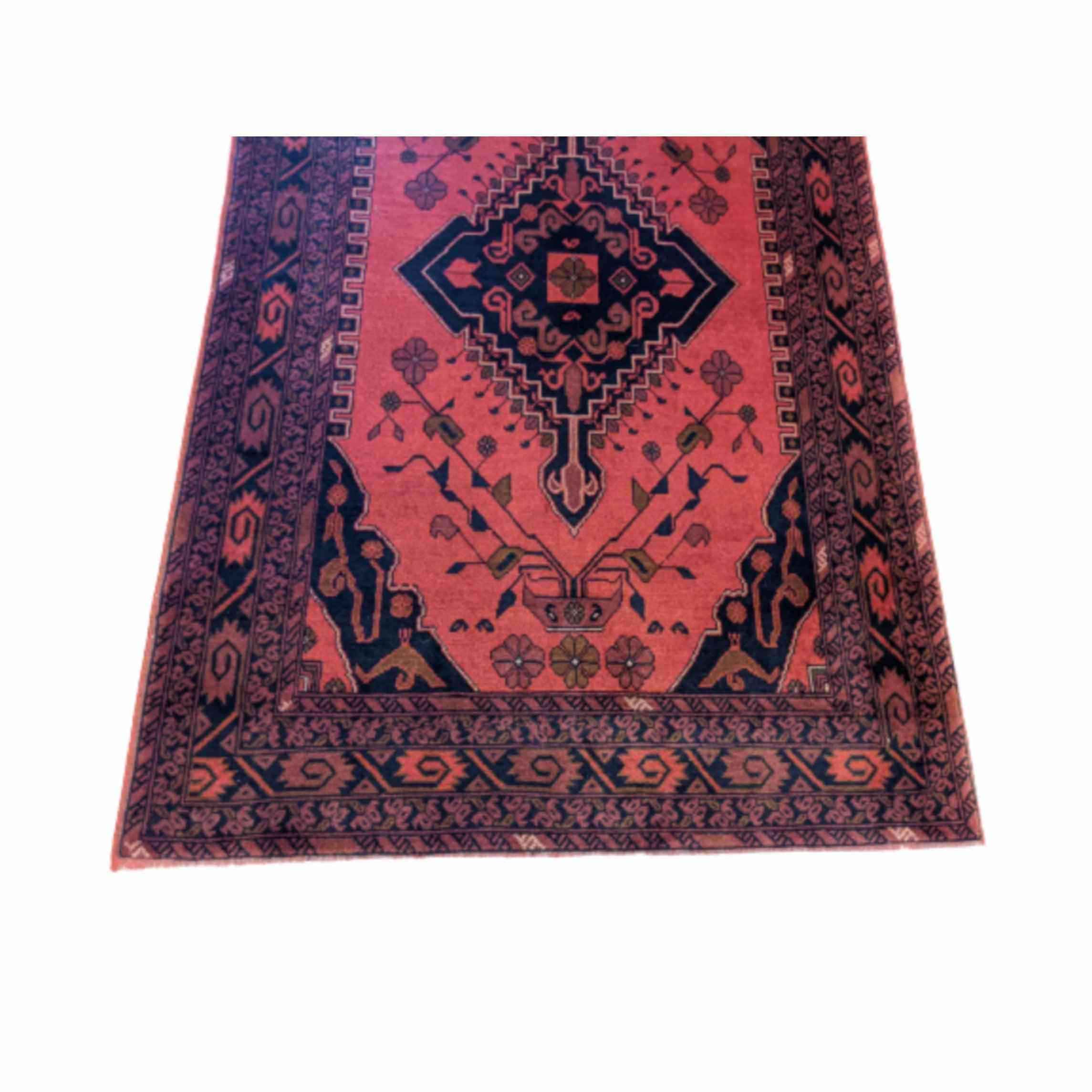 200 x 125 cm Afghan Khan Tribal Red Rug - Rugoutlet