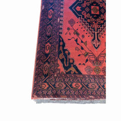 200 x 125 cm Afghan Khan Tribal Red Rug - Rugoutlet