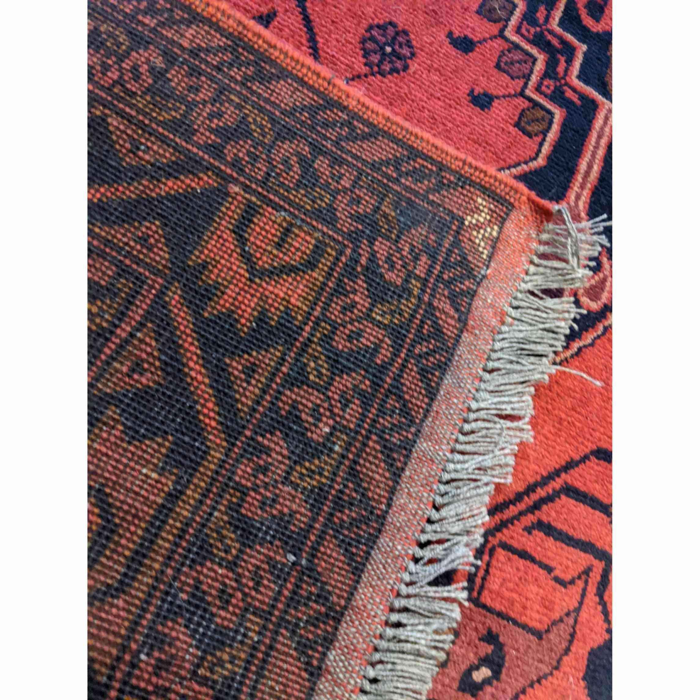 200 x 125 cm Afghan Khan Tribal Red Rug - Rugoutlet