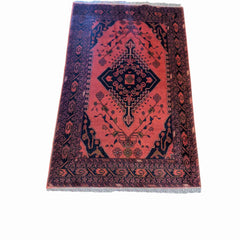 200 x 125 cm Afghan Khan Tribal Red Rug - Rugmaster