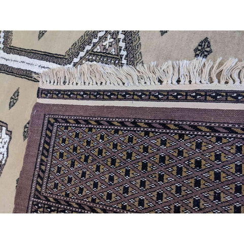 200 x 125 cm Silk and wool Pakistan Bukhara Modern Grey Rug - Rugmaster