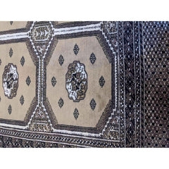 200 x 125 cm Silk and wool Pakistan Bukhara Modern Grey Rug - Rugmaster