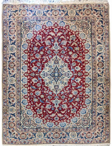 200 x 127 cm Silk & Traditional Magenta Rug - Rugmaster