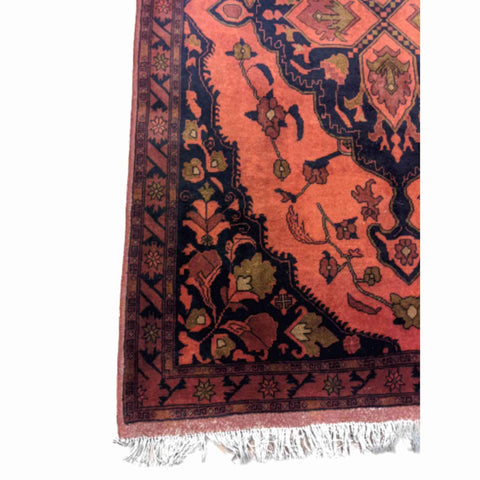 200 x 131 cm Afghan Khan Tribal Orange Rug - Rugoutlet