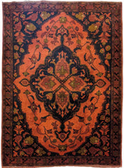 200 x 131 cm Afghan Khan Tribal Orange Rug - Rugmaster