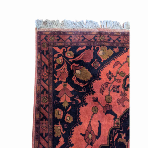 200 x 131 cm Afghan Khan Tribal Orange Rug - Rugoutlet
