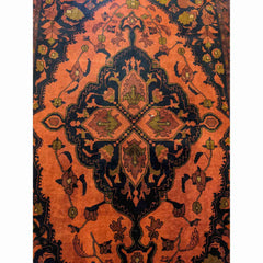 200 x 131 cm Afghan Khan Tribal Orange Rug - Rugmaster