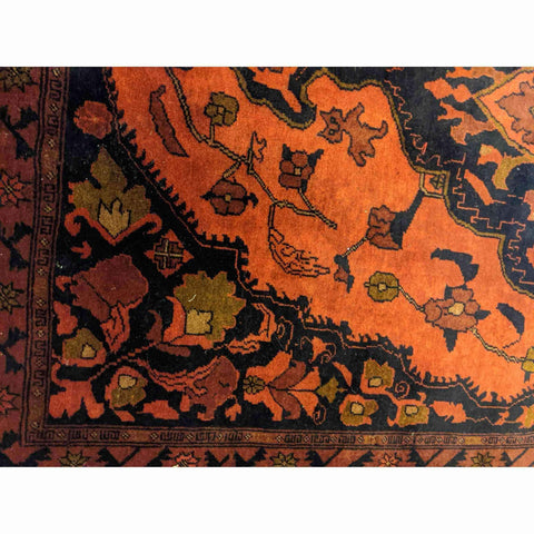 200 x 131 cm Afghan Khan Tribal Orange Rug - Rugoutlet