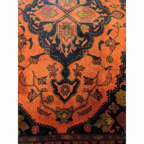 200 x 131 cm Afghan Khan Tribal Orange Rug - Rugoutlet