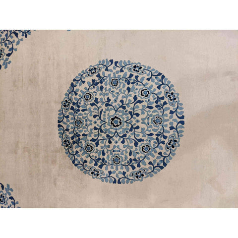 200 x 135 cm Fine Royal Chinese Traditional White Rug - Rugoutlet