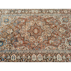 200 x 135 cm Handmade Kerman Traditional Brown Rug - Rugoutlet