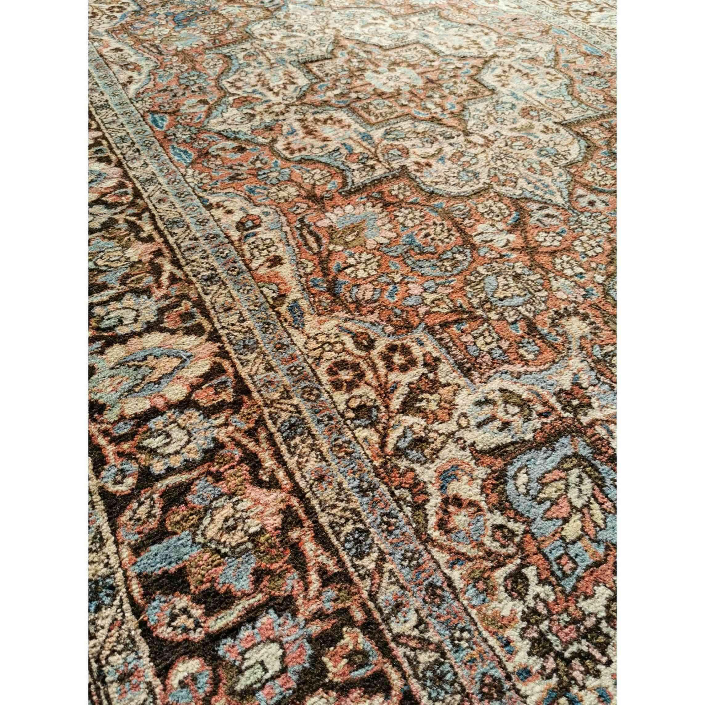 200 x 135 cm Handmade Kerman Traditional Brown Rug - Rugoutlet