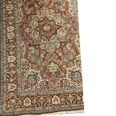 200 x 135 cm Handmade Kerman Traditional Brown Rug - Rugoutlet