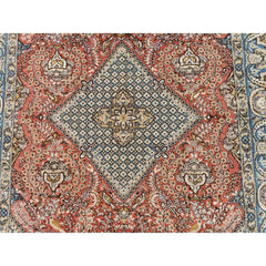 200 x 135 cm Persian Qum silk & wool Traditional Tan Rug - Rugmaster