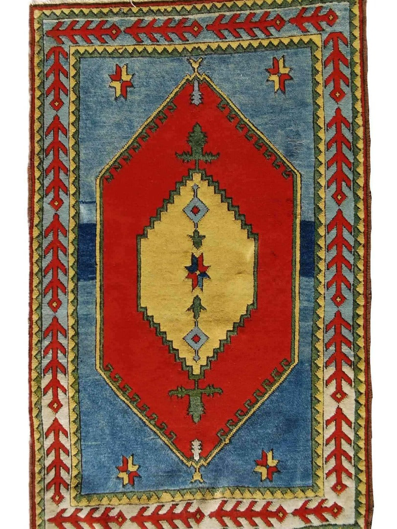 200 x 136 cm Turkish Karz Traditional Red Rug - Rugmaster