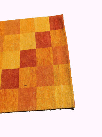 200 x 143 cm modern Persian Gabbeh Tribal Yellow Rug - Rugoutlet