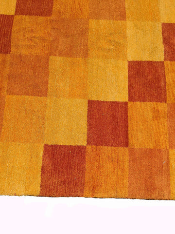 200 x 143 cm modern Persian Gabbeh Tribal Yellow Rug - Rugoutlet