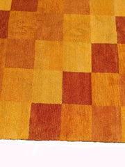 200 x 143 cm modern Persian Gabbeh Tribal Yellow Rug - Rugmaster