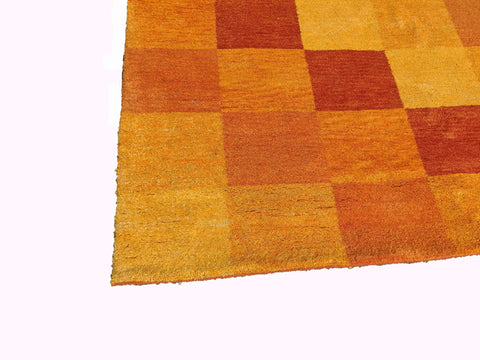 200 x 143 cm modern Persian Gabbeh Tribal Yellow Rug - Rugoutlet