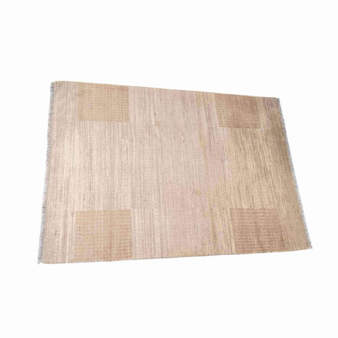 200 x 143 cm Traditional Handmade Modern White Rug - Rugmaster