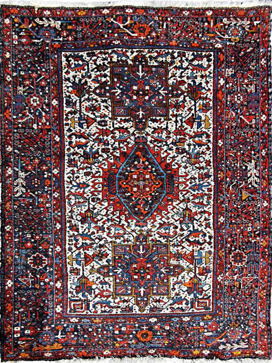 200 x 145 cm Hamedan Persian Traditional Red Rug - Rugmaster