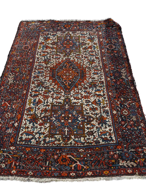 200 x 145 cm Hamedan Persian Traditional Red Rug - Rugoutlet