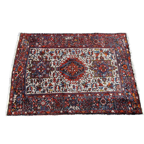 200 x 145 cm Hamedan Persian Traditional Red Rug - Rugoutlet