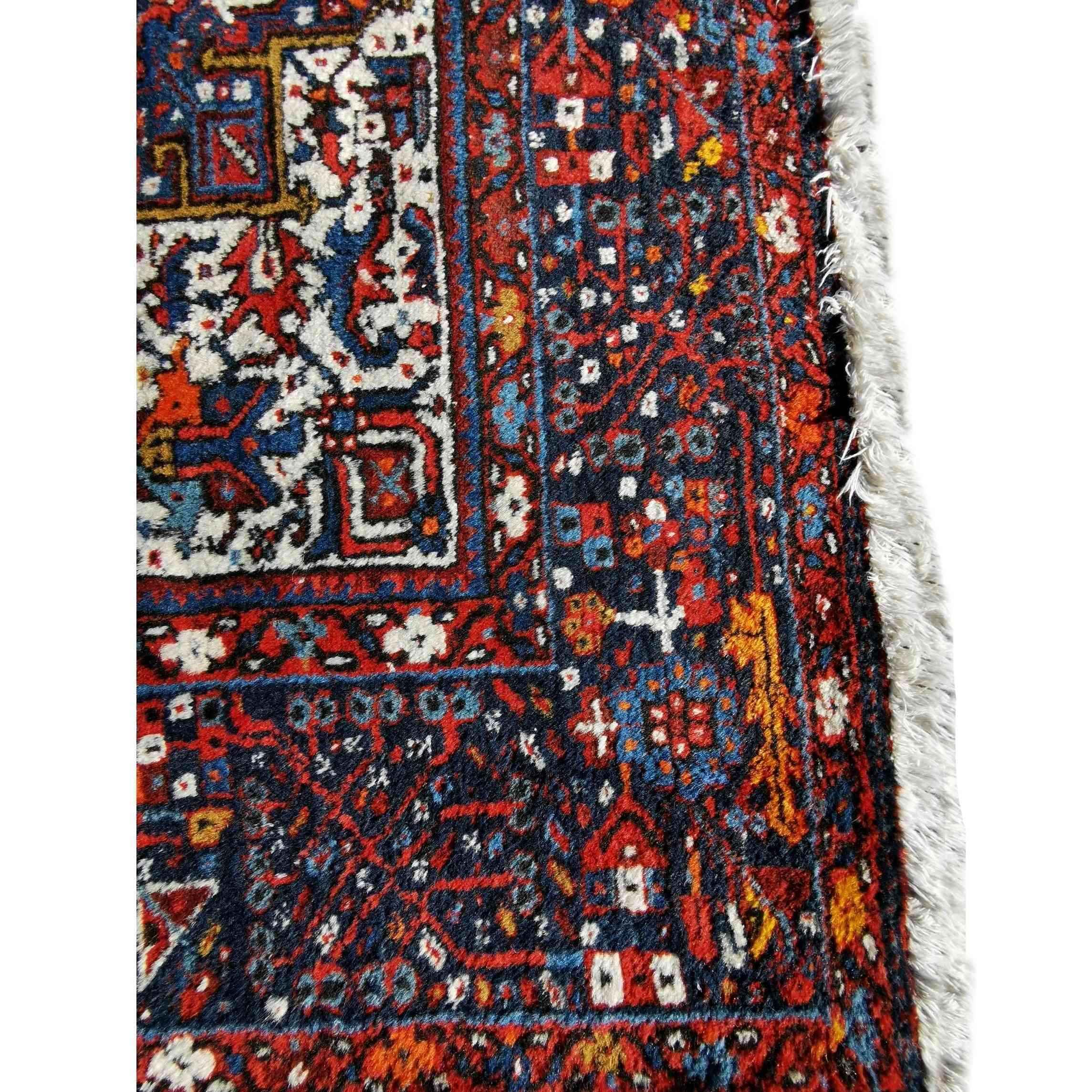200 x 145 cm Hamedan Persian Traditional Red Rug - Rugmaster