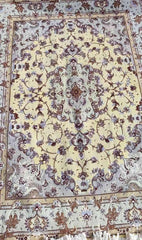 200 x 150 cm Fine Persian Tabriz Handmade Yellow Rug - Rugmaster