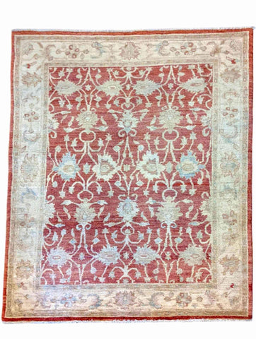 200 x 151 cm Traditional Handmade Traditional Red Rug - Rugmaster