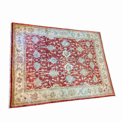 200 x 151 cm Traditional Handmade Traditional Red Rug - Rugmaster