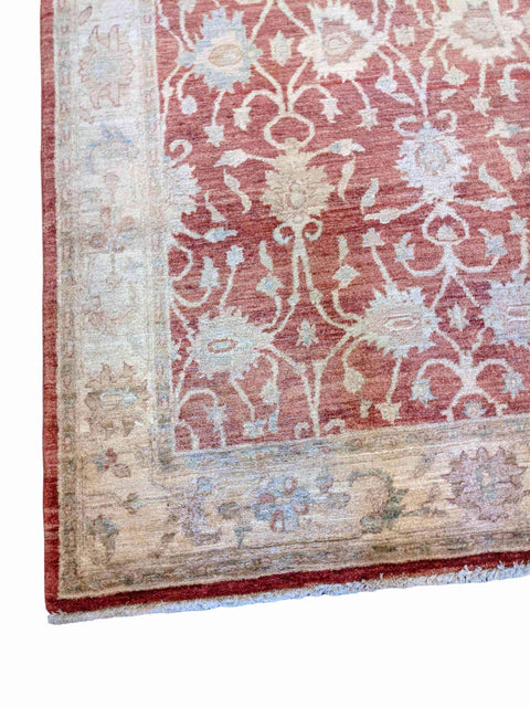 200 x 151 cm Traditional Handmade Traditional Red Rug - Rugmaster