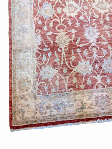 200 x 151 cm Traditional Handmade Traditional Red Rug - Rugmaster