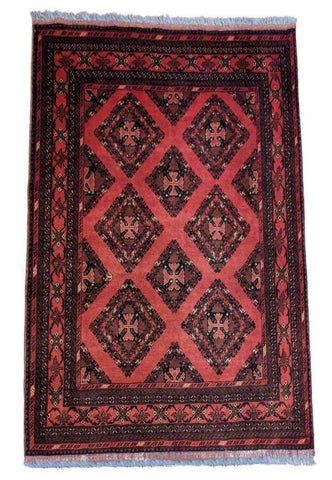 200 x 156 cm mohammadi Traditional Red Rug - Rugoutlet