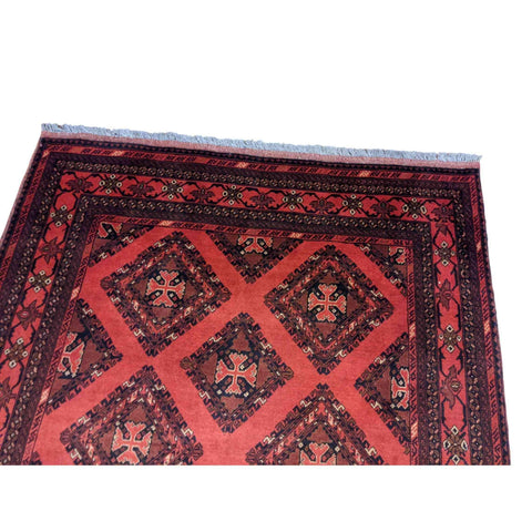200 x 156 cm mohammadi Traditional Red Rug - Rugmaster